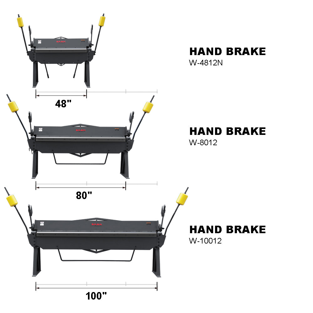 KAKA Industrial W-8012A Heavy-Duty Pan and Box Brake, 12-Gauge Mild Steel, High Versatility and Durability Sheet Metal Box Pan Brake