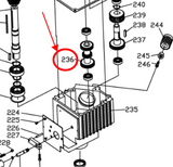 Spare part #236 Gear shaft for BS-912GR Bandsaw