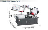 (PRÉCOMMANDE) KAKA Industrial BS-1018T Scie à ruban pour métal 10 "220V-60HZ-1PH 