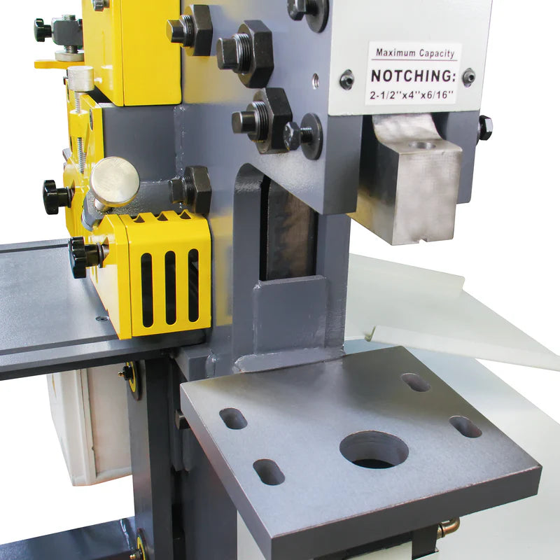 Kaka Industrial M60, 60 Ton multi-function Metal Ironworker Punch Shear Notcher Brake (220V-60HZ-3 phase)