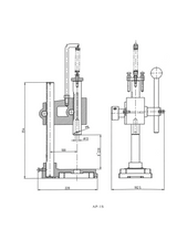 Presse à tonnelle AP-1S 1 tonne, ajustez les outils de bijoux de hauteur de presse