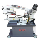 KAKA INDUSTRIAL 9" x 12" Horizontal Metal Cutting Band Saw, Gear Drive Bandsaw with Stepless Speed Regulation Heavy-Duty 2 HP (1.5kW) Motor, 110V 1PH and 45-Degree Swivel Head BS-912GR