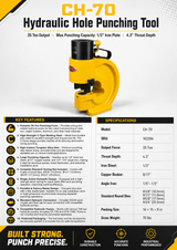 Kaka Industrial CH-70 Hydraulic Hole Puncher
