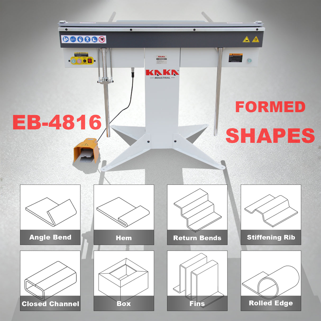 EB-4816M  48" Magnetic Sheet Metal Box and Pan Brake, 220V-60HZ-1PH