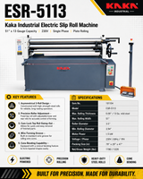 Kaka industrial ESR-5113  51″ x 13 Gauge  Electric Slip Roll Machine, Plate Rolling Machine.230V-60HZ-1PH