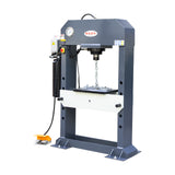 HP-50F Electric Hydraulic Press with Foot Pedal control, 50 ton H-Frame Shop Press with Gear pump( 220V-60HZ-1PH)
