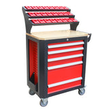 HQC-540A(BT40) Tool Holder CNC Tool Cart, 5 Drawer Tool Chest 77 Capacity 4 Ball-Bearing Glided Drawers, Drawer Mobile Work Station