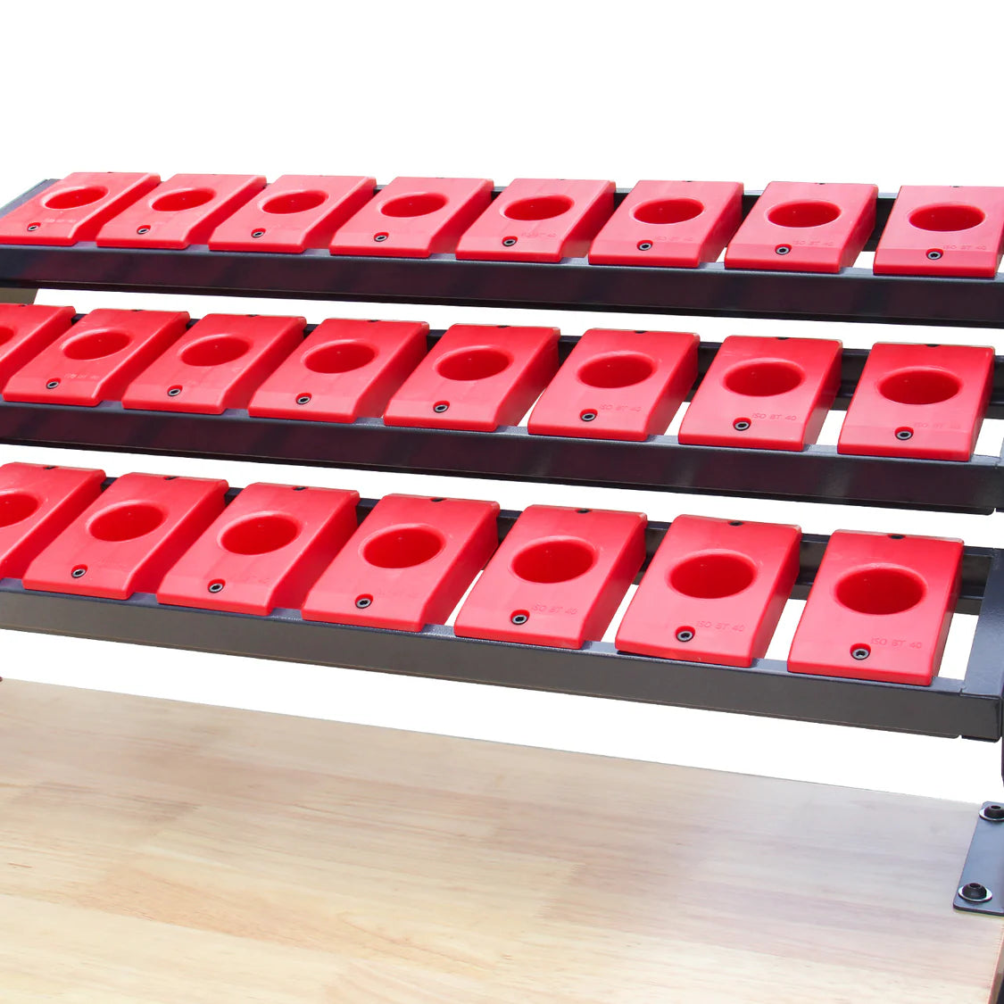 HQC-540A(BT40) Tool Holder CNC Tool Cart, 5 Drawer Tool Chest 77 Capacity 4 Ball-Bearing Glided Drawers, Drawer Mobile Work Station
