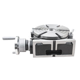 Kaka Industrial HV-10, 10”Horizontal Vertical Rotary Table TSL Vertical & Horizontal MT3 Center Sleeve Rotary Table 6 slot Precision Milling Table 360 Degrees Precision Rotary Table