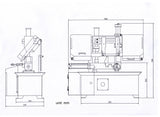 Kaka Industrial TGK-08 Double column horizontal band saw 230V-60HZ-3PH