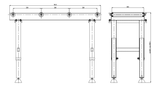 KAKA Stands and Supports RB-365 Heavy-Duty 4 Roller Table