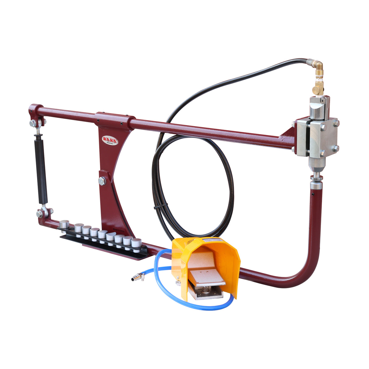 Kaka Industrial PPH24 Planishing Hammer ,24"Throat depth Air Operated Benchtop Hammer with 9 Anvils