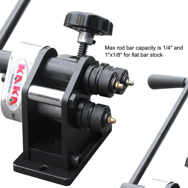 (DEMO/OPEN BOX)  PR-3 Manual Plate Steel Ring Roll Bender, 3” Diameter Portable Hand Crank