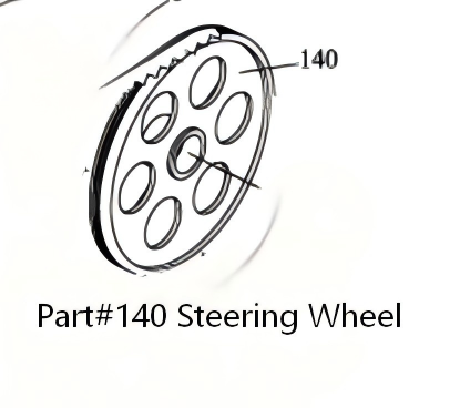 Part #140 Steering wheel for BS-1018R