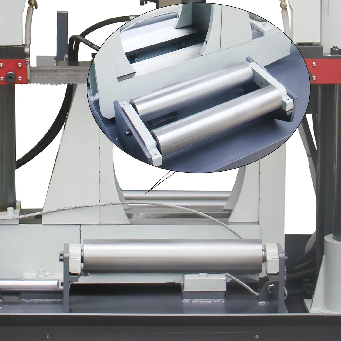 TGK-16A Bundle Cutting Double column horizontal band saw with Extra Hydraulic Steel Rope Clamping, 230V 60HZ 3PH