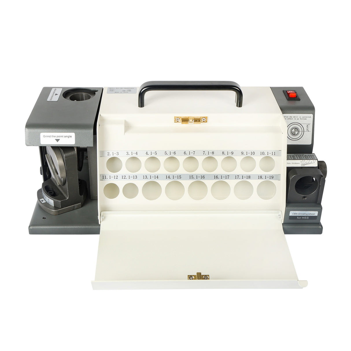 Kaka Industrial TX-Z20 Drill bit 3-20mm Sharpener and Grinder 18 Collects Drill Grinding Machine, Portable Grinding Sharpening Machine ,CNC Router Bit Sharpener (110V-60HZ-1PH)