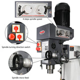 (Pre-Order)Kaka Industrial Gear Head Auto Feed ZX5325C Drilling and Milling Machine (230V/460 V-60HZ-3PH , Prewired 230V