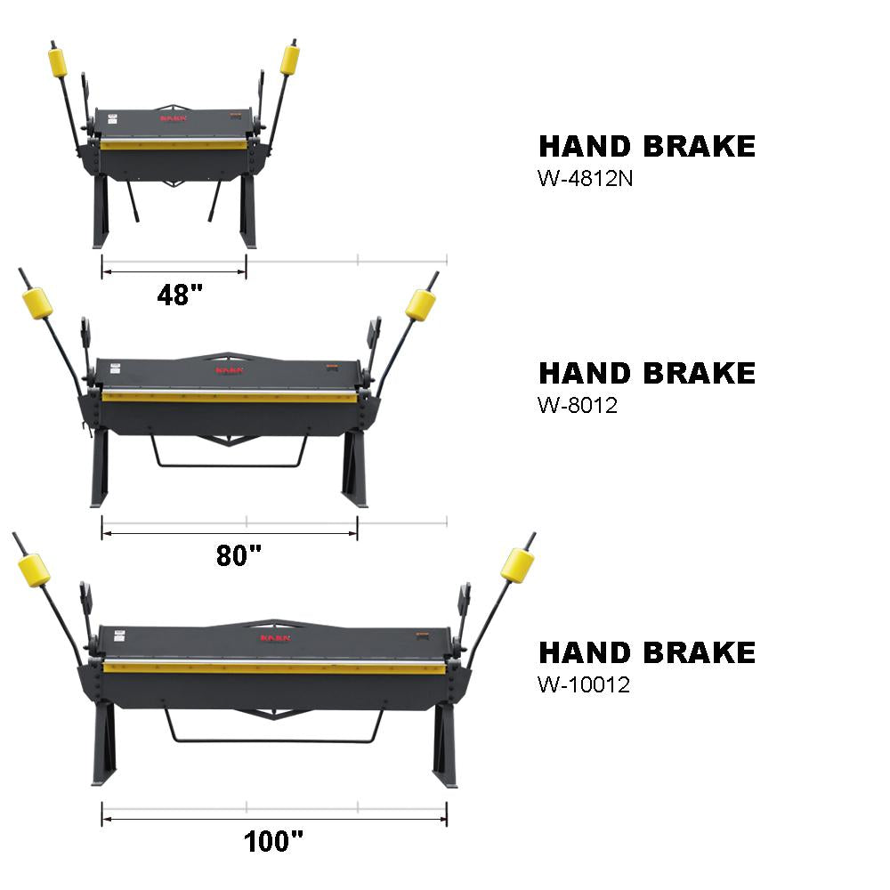 KAKA INDUSTRIAL 48" 12 Gauge Heavy Duty Sheet Metal Straight Brake W-4812T
