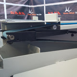 Kaka Industrial PRS-4A Belt Grinder, Belt Sander with Cast Iron Base, Grinds at angle from 30-90 degree, Arc cutting which is ideal for pipe-shaped, 220V-60HZ-3PH