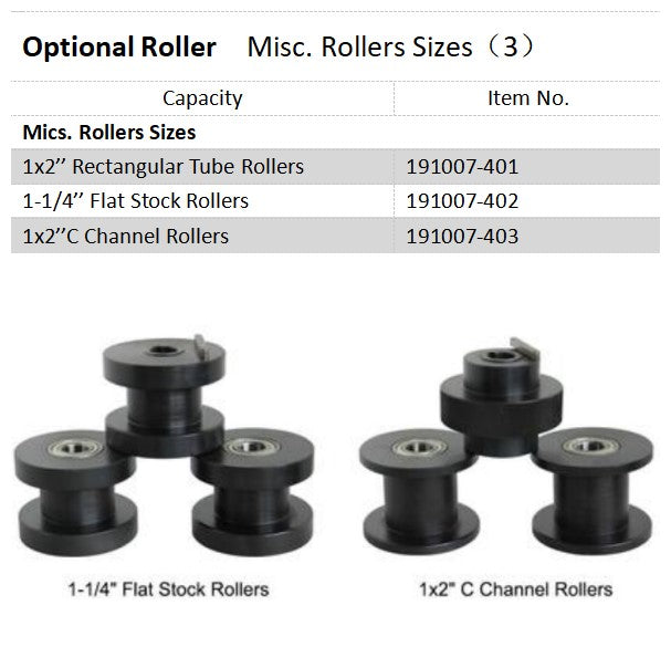 TR50 Misc. Rollers Dies