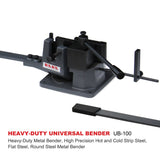 UB100 Universal Bender, High Capacity Cast-Iron Hot & Cold Metal Bar Bender