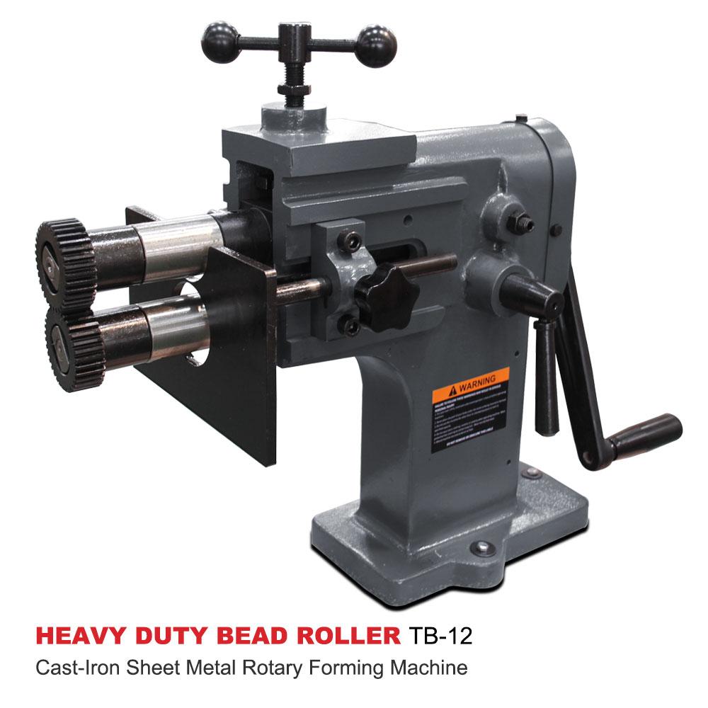 8 Inch 18 Gauge Heavy-Duty Bead Bender, Sheet Metal Rotary Forming Machine TB-12