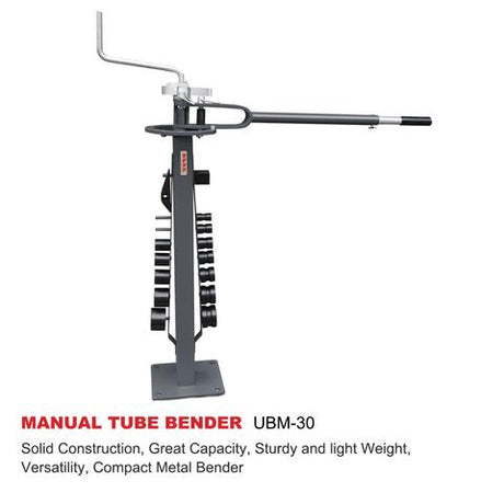 UBM-30 Floor-Type Compact Metal Bender, Solid Construction, Portable Metal Bender with 14 dies