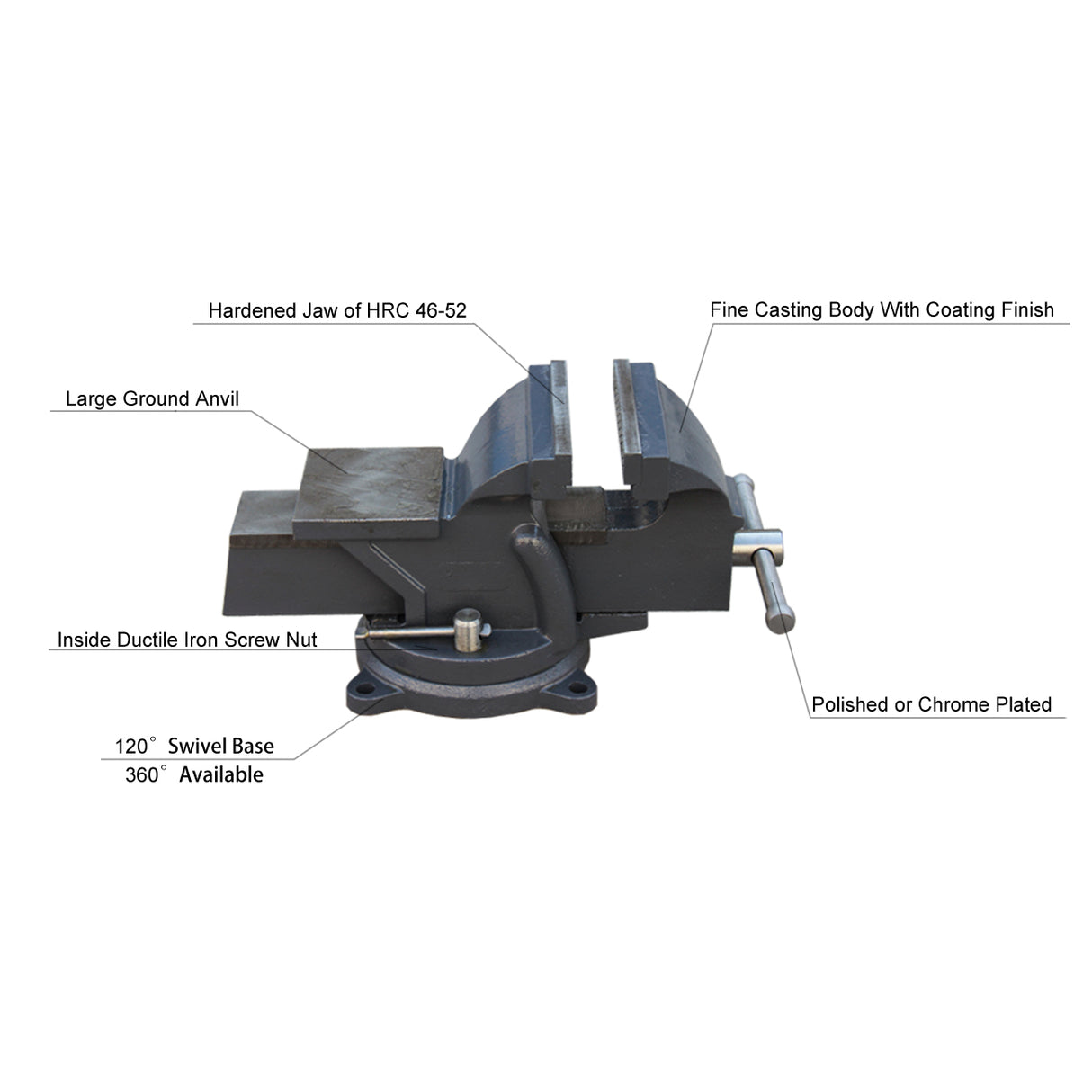 HIS-150 Ductile Iron Heavy Duty Bench Vise