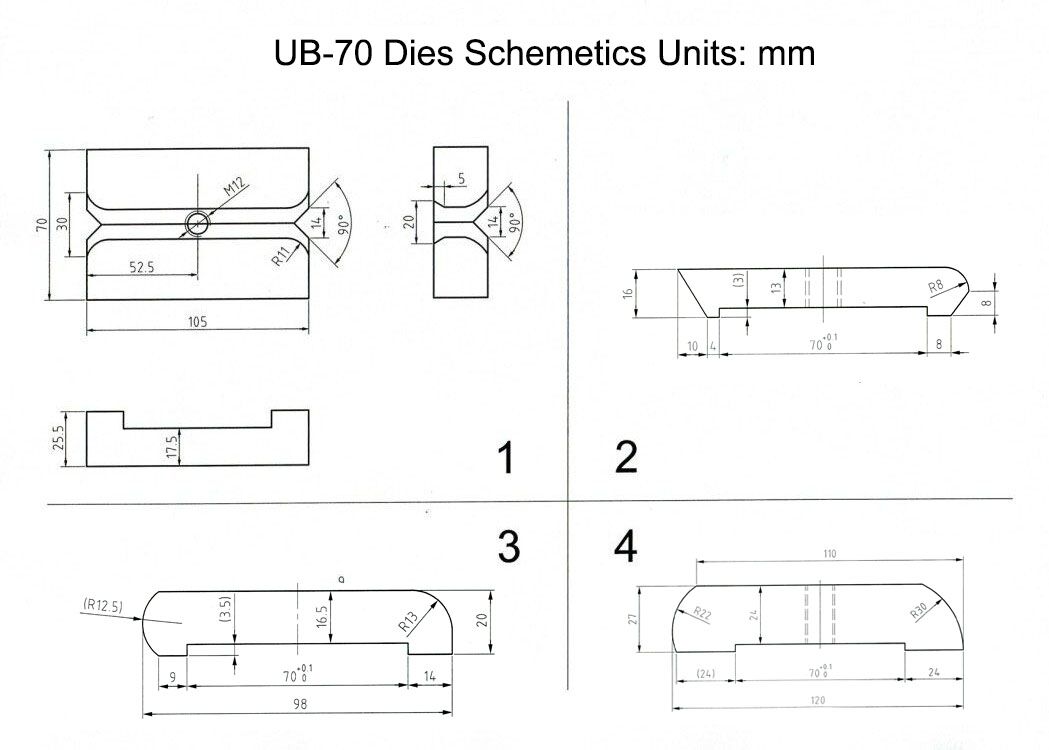 Cintreuse universelle Ub70, cintreuse de barres métalliques chaudes et froides en fonte 2-3/4 po 