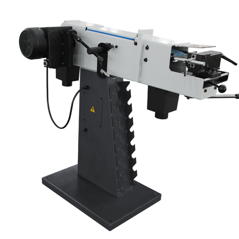 Kaka Industrial PRS-4A Belt Grinder, Belt Sander with Cast Iron Base, Grinds at angle from 30-90 degree, Arc cutting which is ideal for pipe-shaped, 220V-60HZ-3PH