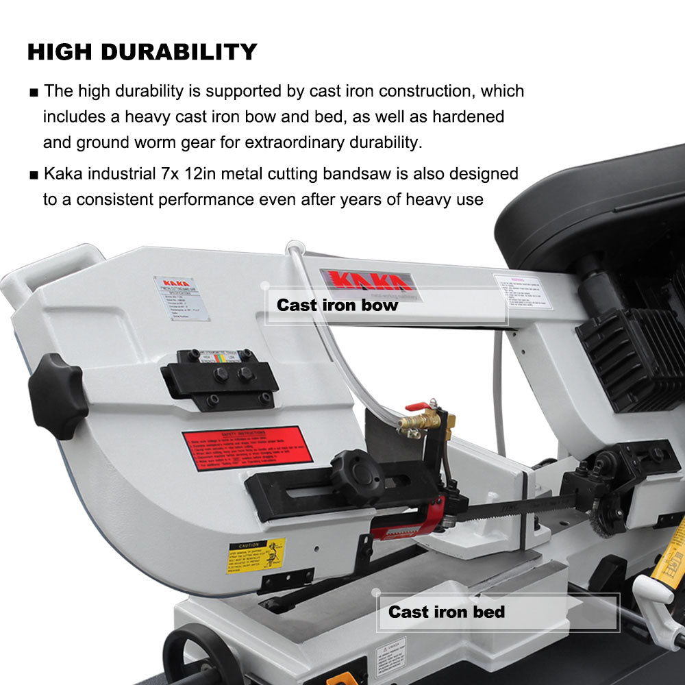BS-712N  7x12 Inch Metal Cutting Bandsaw . 115V&230V/60HZ/1PH，Prewired 115V.