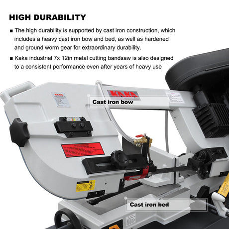 BS-712N  7x12 Inch Metal Cutting Bandsaw . 115V&230V/60HZ/1PH，Prewired 115V.