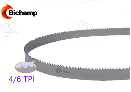 Lame de scie à ruban Bichamp FICUT®27X0.9X2455MM bi-métal, utilisée dans la scie à ruban Kaka Industrial BS-108G