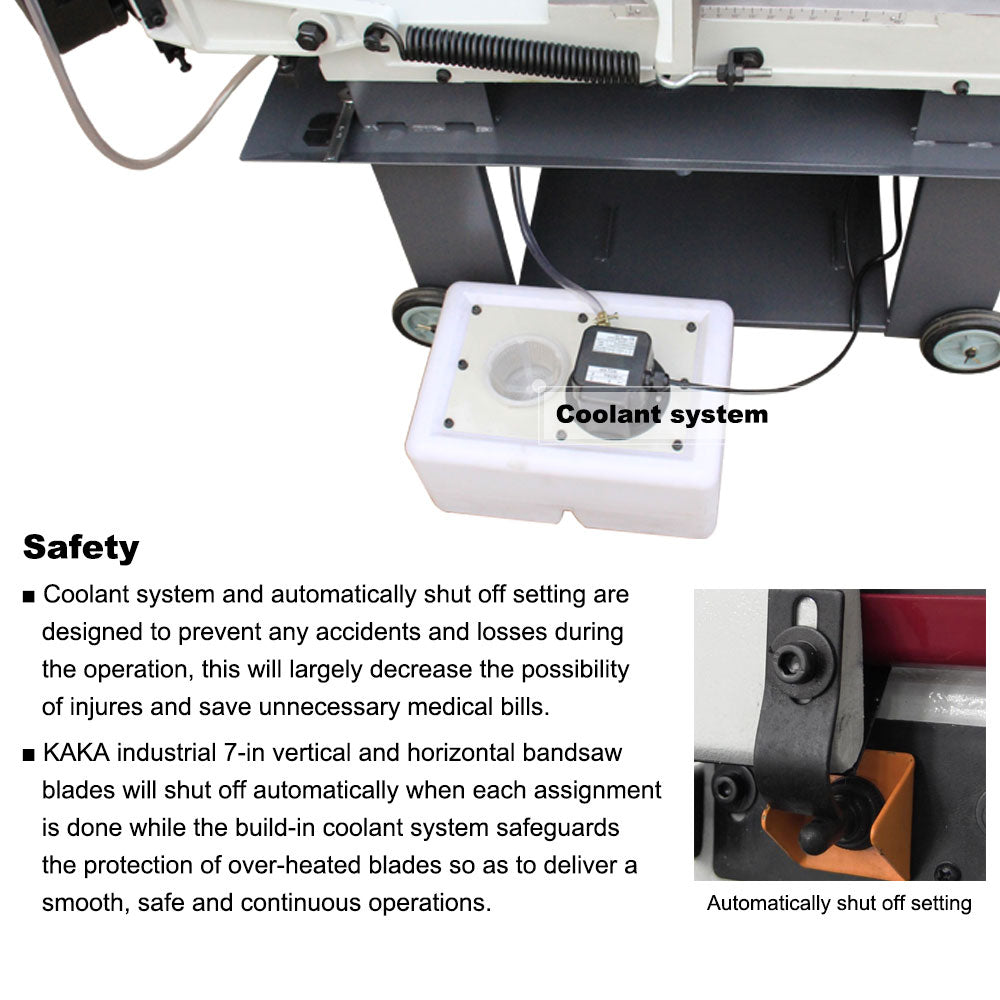 BS-712N  7x12 Inch Metal Cutting Bandsaw . 115V&230V/60HZ/1PH，Prewired 115V.