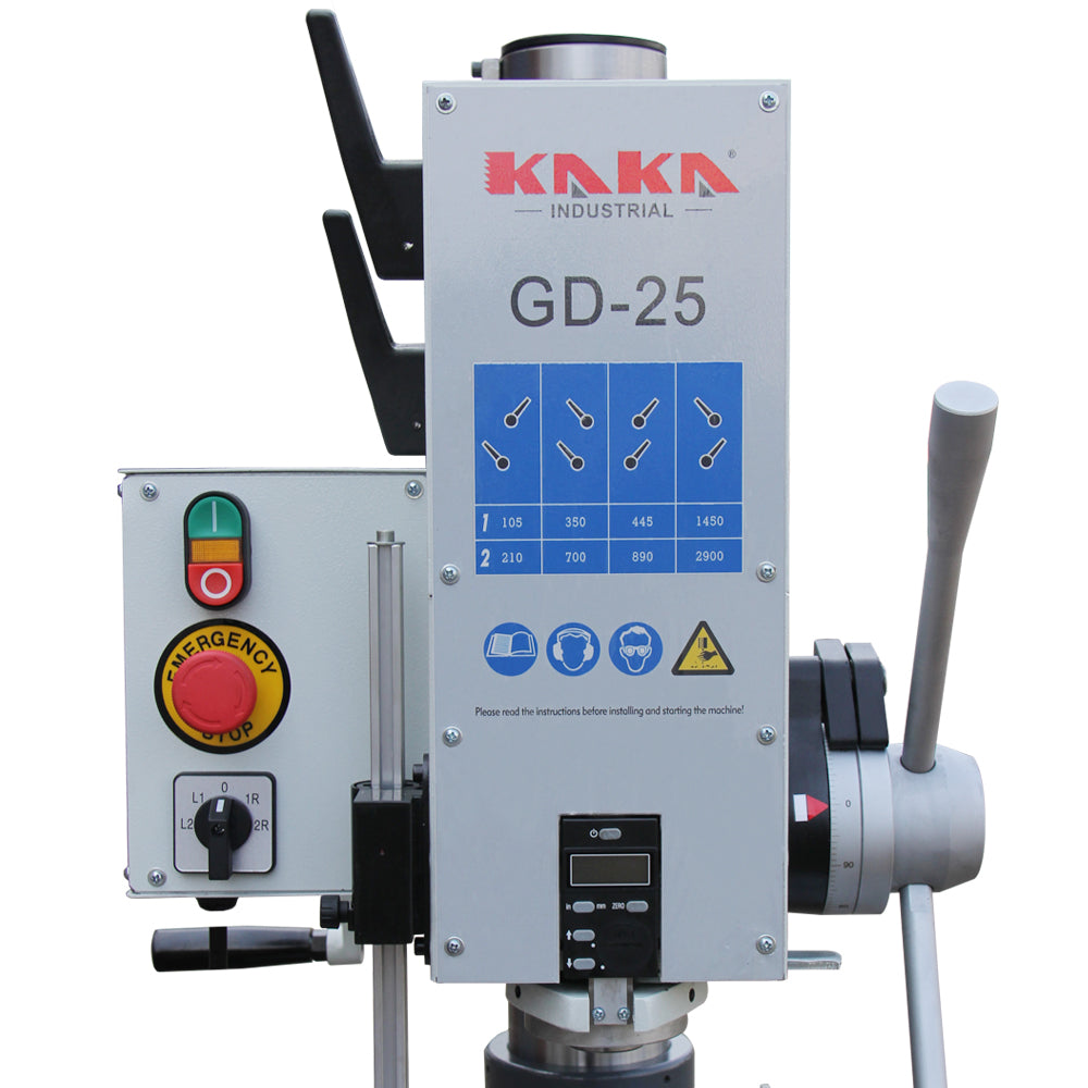 KAKA Industrial GD-25B Heavy Duty Gear Head Vertical Bench Drilling.220V-60HZ-3PH.