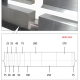 Kaka industrial PBB-5016/3SH Manual Finger Brake, 0 - 150 Degree Bending Angle, 16-Gauge Mild Steel Capacity