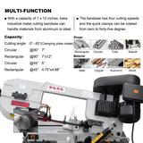 BS-712N  7x12 Inch Metal Cutting Bandsaw . 115V&230V/60HZ/1PH，Prewired 115V.