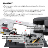 BS-712N  7x12 Inch Metal Cutting Bandsaw . 115V&230V/60HZ/1PH，Prewired 115V.