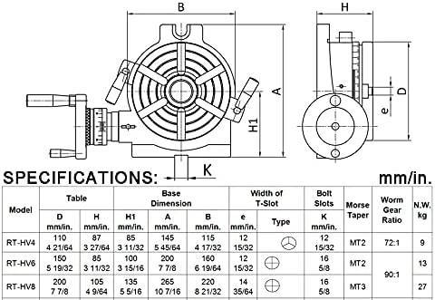 Table rotative verticale et horizontale HV-4 TSL 