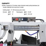 KAKA Industrial BS-1018B Scie à ruban pour métal 10 ". 220V-60HZ-1PH.