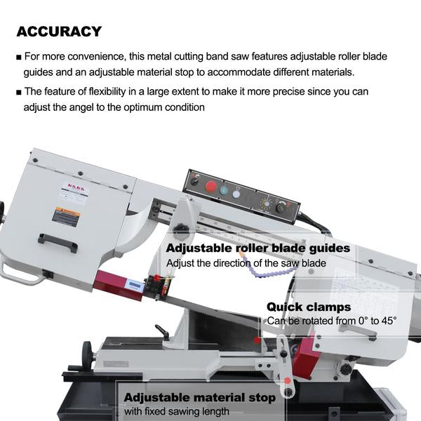 KAKA Industrial BS-1018B Scie à ruban pour métal 10 ". 220V-60HZ-1PH.