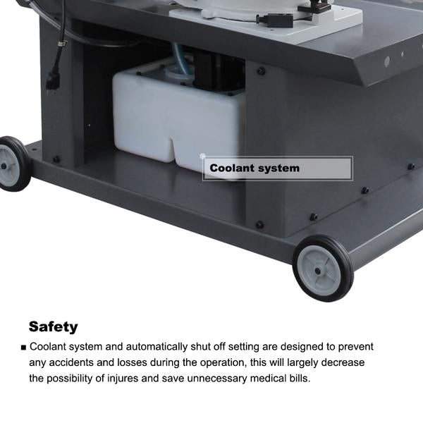 BS-712R 7" Metal Cutting Band Saw Machinery (115V&230V/60HZ/1PH，Prewired 115V)
