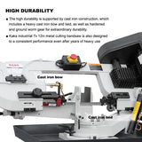 BS-712R 7" Metal Cutting Band Saw Machinery (115V&230V/60HZ/1PH，Prewired 115V)