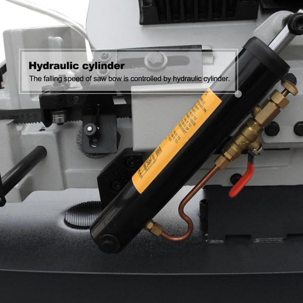 BS-712R 7" Metal Cutting Band Saw Machinery (115V&230V/60HZ/1PH，Prewired 115V)